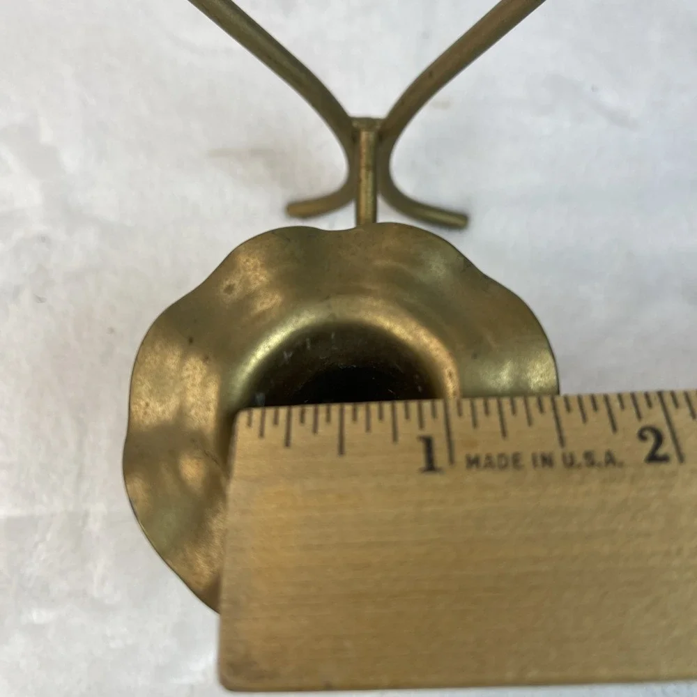 VTG Brass Wall Sconce Candle Holders Pair 8.25